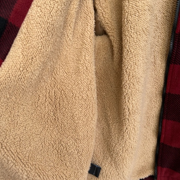 Aeropostale Sherpa lined hooded plaid jacket - Picture 6 of 12